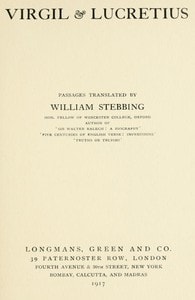 Cover of Virgil & Lucretius