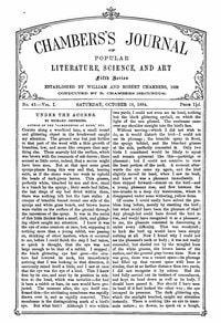 Cover of Chambers's Journal of Popular Literature, Science, and Art, Fifth Series, No. 42, Vol. I, October 18, 1884
