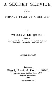 Cover of A Secret Service: Being Strange Tales of a Nihilist