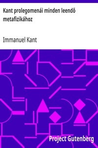 Cover of Kant prolegomenái minden leendő metafizikához