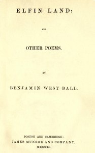 Cover of Elfin land: and other poems