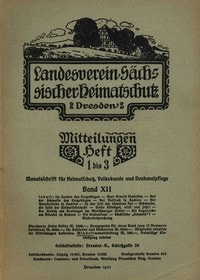 Cover of Landesverein Sächsischer Heimatschutz — Mitteilungen Band XII, Heft 1-3