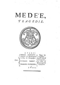 Cover of Médée: tragédie