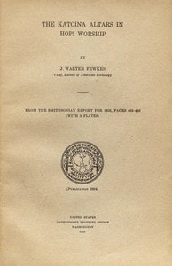 Cover of The Katcina altars in Hopi worship