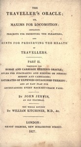 Cover of The traveller's oracle; or, maxims for locomotion, part 2 (of 2)