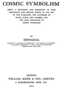 Cover of Cosmic symbolism