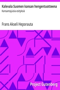Cover of Kalevala Suomen kansan hengentuotteena