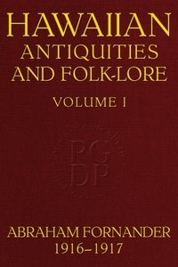 Cover of Fornander collection of Hawaiian antiquities and folk-lore, Volume 1 (of 3)