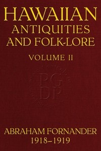 Cover of Fornander collection of Hawaiian antiquities and folk-lore, Volume 2 (of 3)