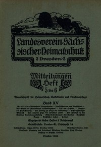 Cover of Landesverein Sächsischer Heimatschutz — Mitteilungen Band XV, Heft 5-6