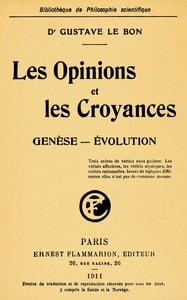 Cover of Les opinions et les croyances