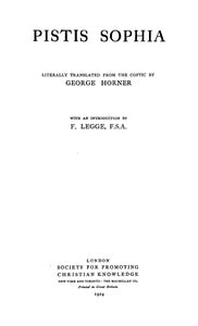 Cover of Pistis Sophia