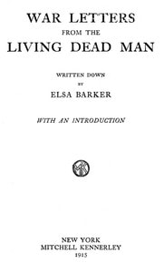 Cover of War letters from the living dead man