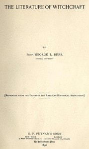 Cover of The literature of witchcraft