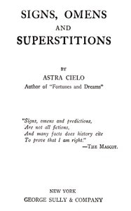 Cover of Signs, omens and superstitions