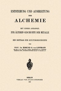 Cover of Entstehung und Ausbreitung der Alchemie, mit einem Anhange