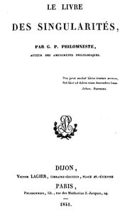 Cover of Le livre des singularités