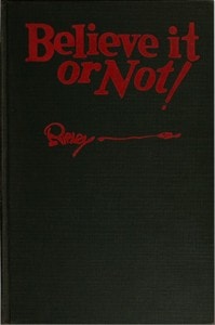 Cover of Believe it or not! [1929]